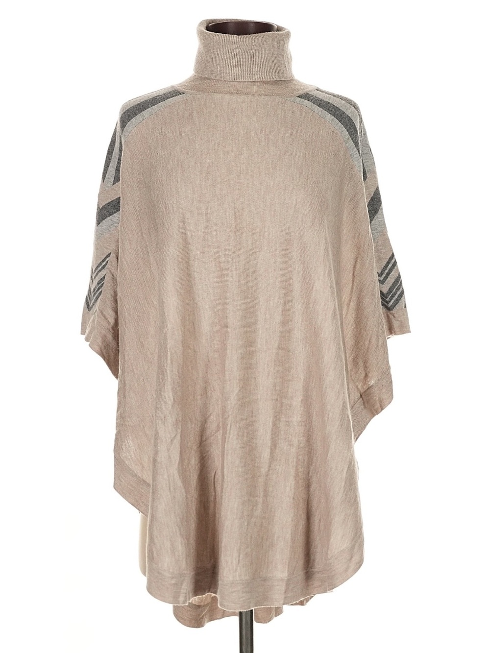 Splendid Cashmere Blend Tribal Print Turtleneck Poncho Sweater Cozy Size XS/S